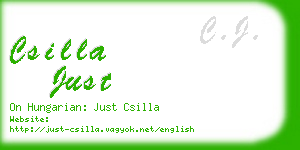 csilla just business card